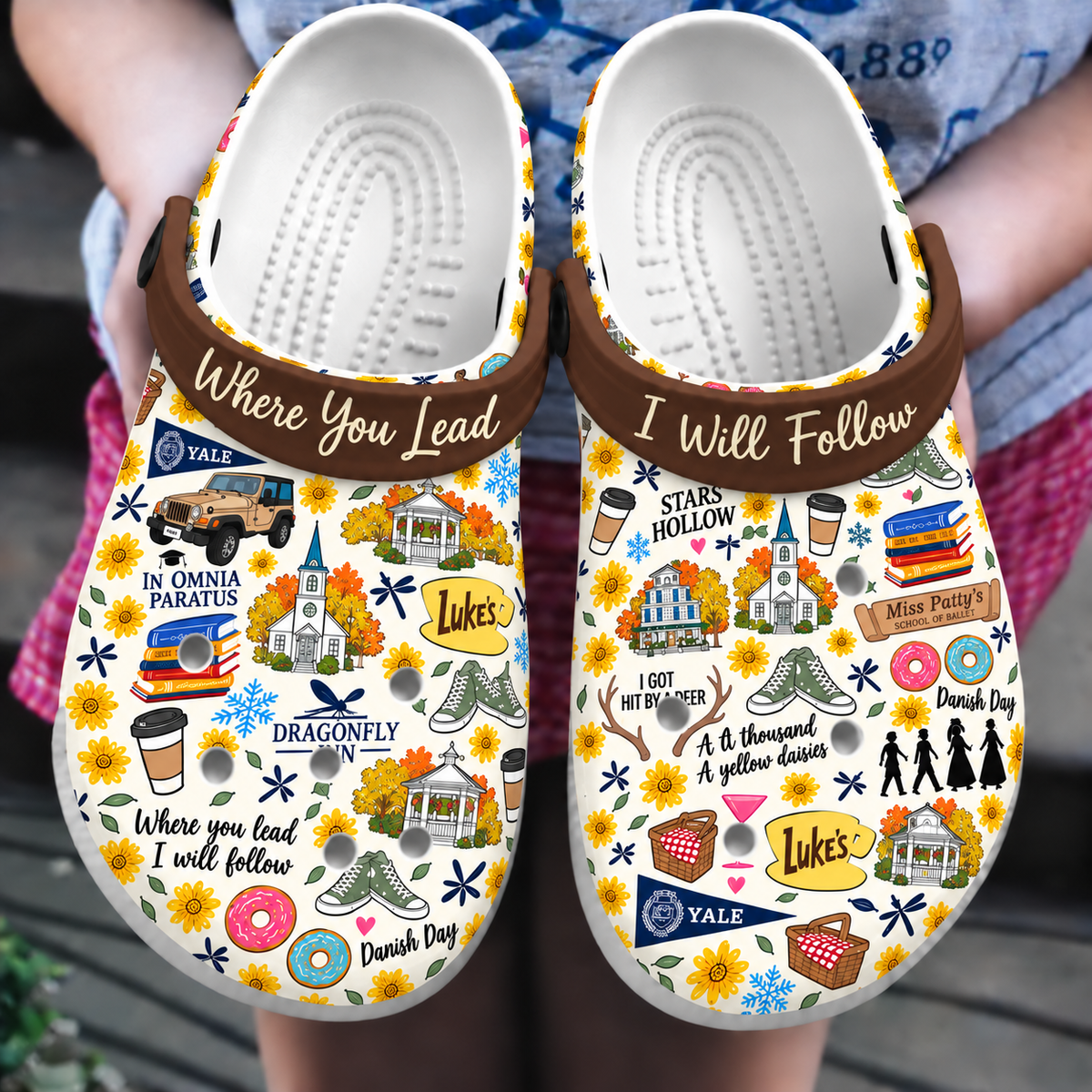Gilmore Girls Clogs, Where You Lead I Will Follow Slip-On Shoes