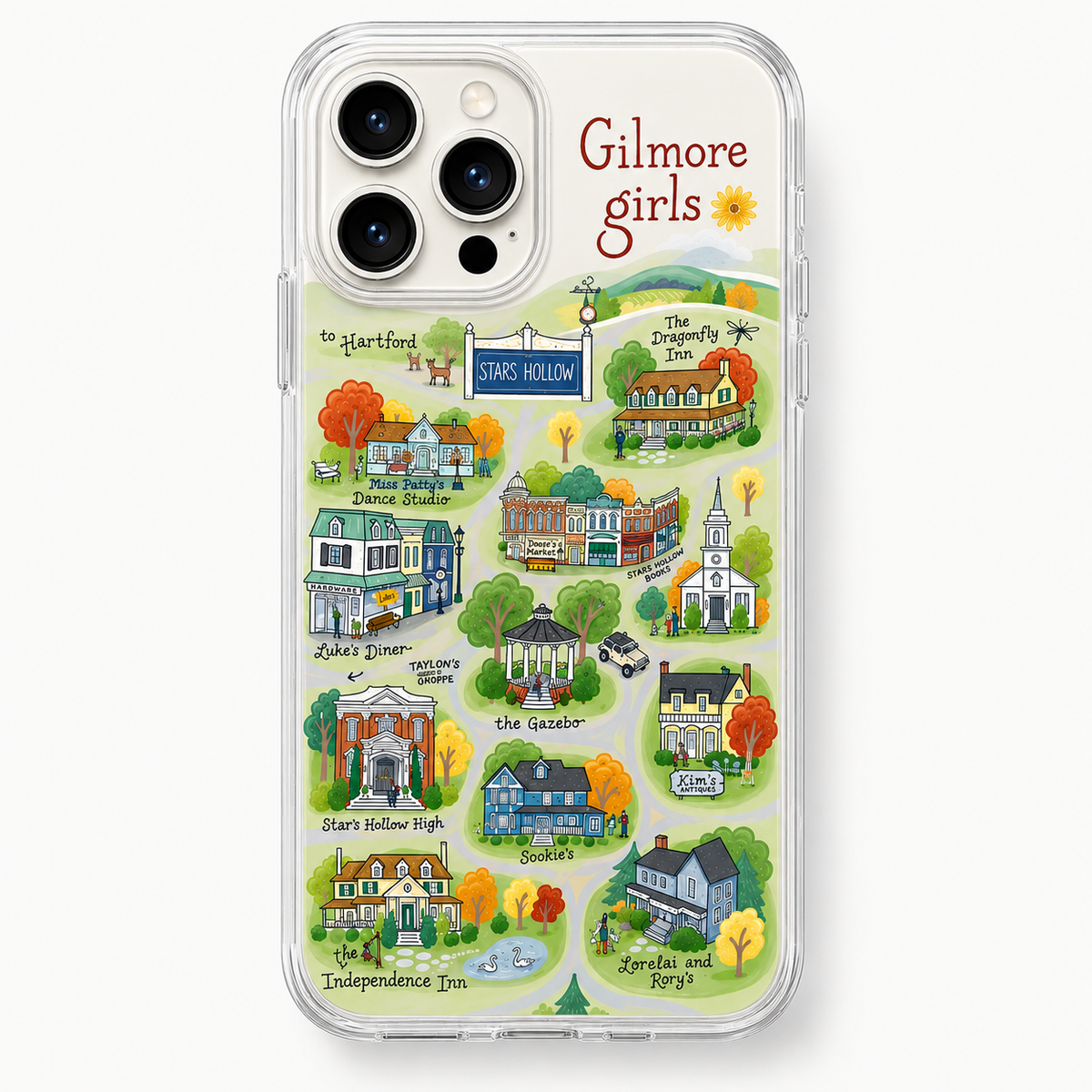 Gilmore Girls Phone Case, Stars Hollow Map MagSafe Phone Case