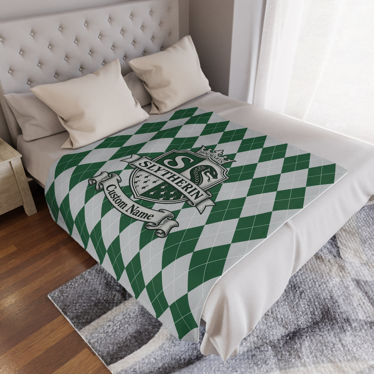 Personalized Wizard House Crests Blanket with Name