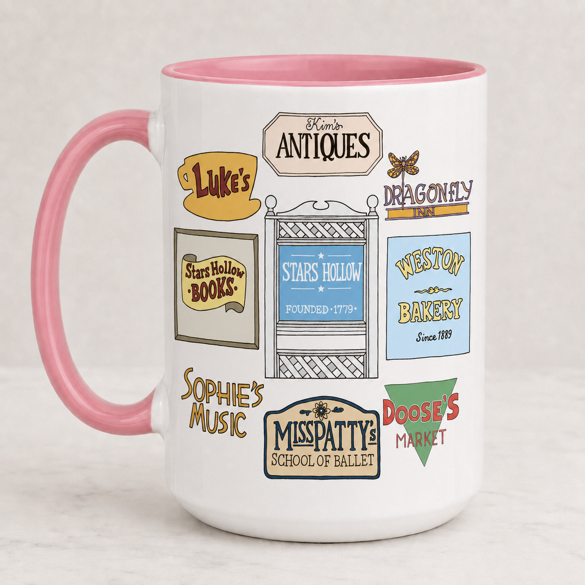Gilmore Girls Accent Mug, Stars Hollow Ceramic Mug