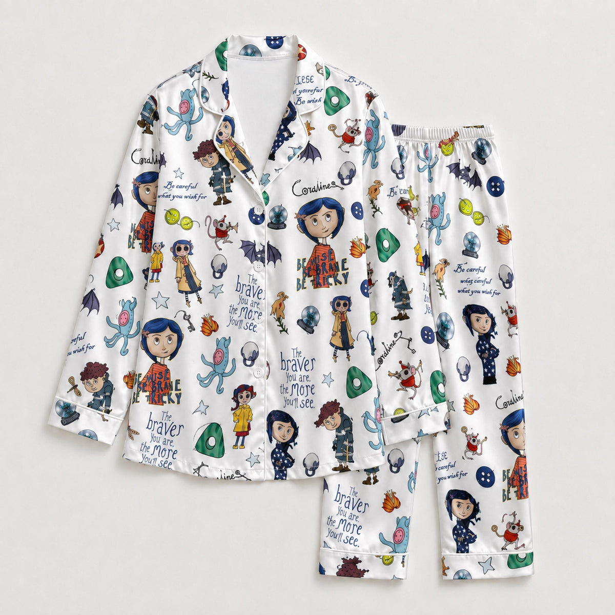 Coraline Blue Night Pajamas Set