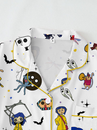 Coraline Inspired Pajama Set, Halloween Pajamas