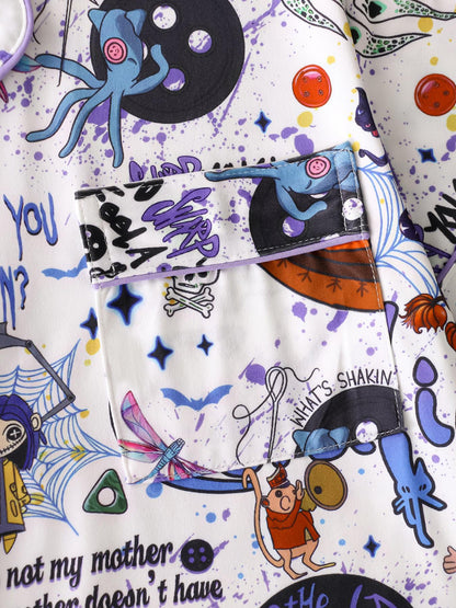 Coraline Blue Night Pajamas Set