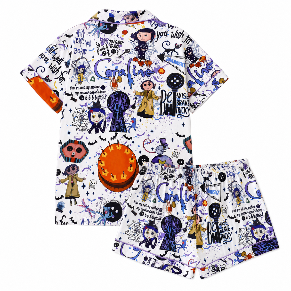 Coraline Blue Night Pajamas Set