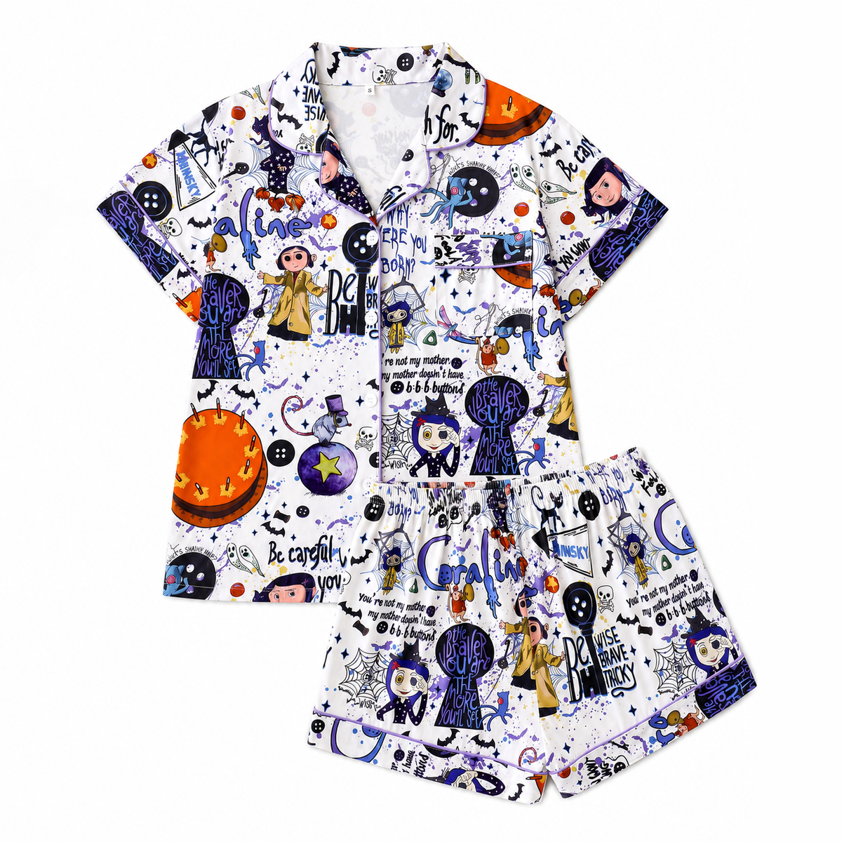 Coraline Blue Night Pajamas Set