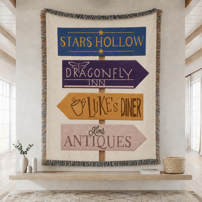 Stars Hollow Woven Blanket, Gilmore Girls Cozy Throw