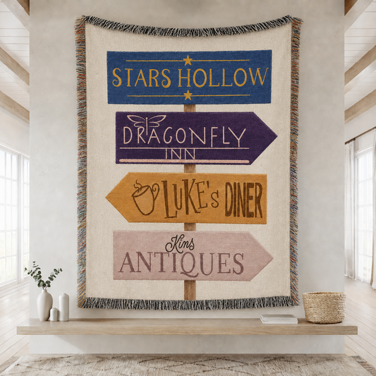 Stars Hollow Woven Blanket, Gilmore Girls Cozy Throw