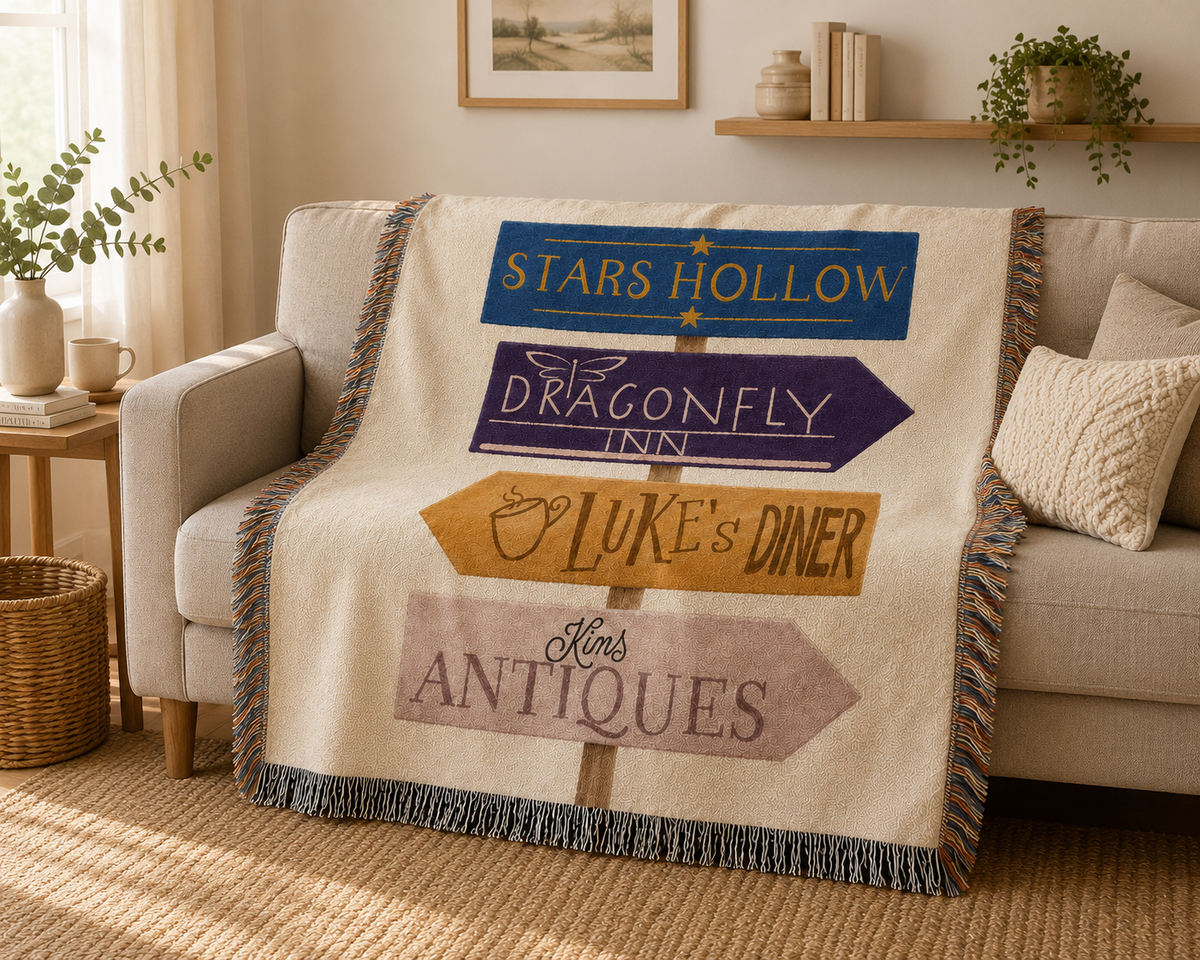 Stars Hollow Woven Blanket, Gilmore Girls Cozy Throw