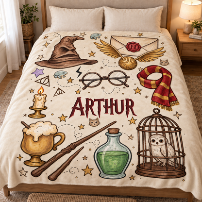 Personalized Wizard Blanket with Name