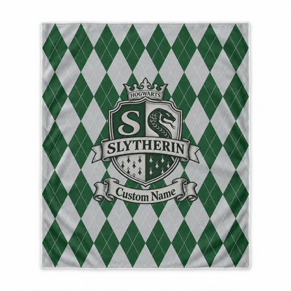 Personalized Wizard House Crests Blanket with Name