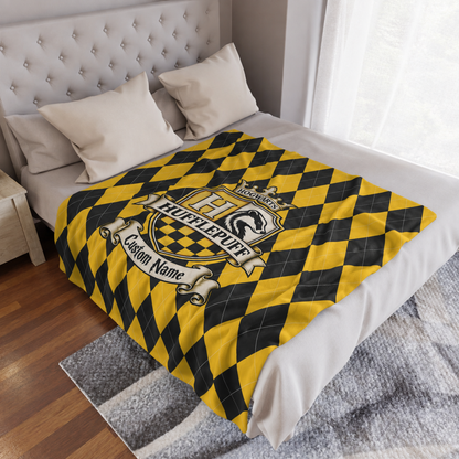Personalized Wizard House Crests Blanket with Name