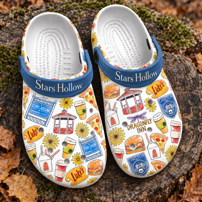 Gilmore Girls Stars Hollow Clogs, Luke’s Coffee & Daisy Print Slip-On Shoes
