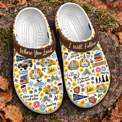 Gilmore Girls Clogs, Where You Lead I Will Follow Slip-On Shoes