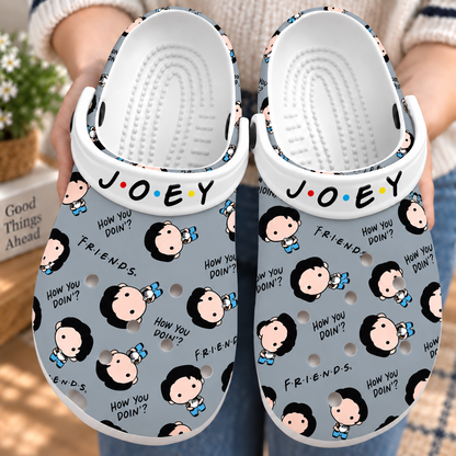 Friends Joey Tribbiani Clogs, How You Doin’ Quote Slip-On Shoes