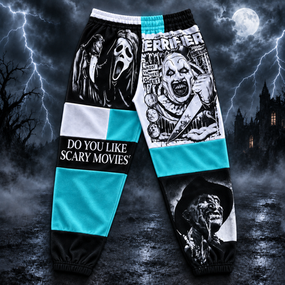 Horror Movie Jogger Pants, Ghostface, Art the Clown & Freddy Krueger Lounge Pants