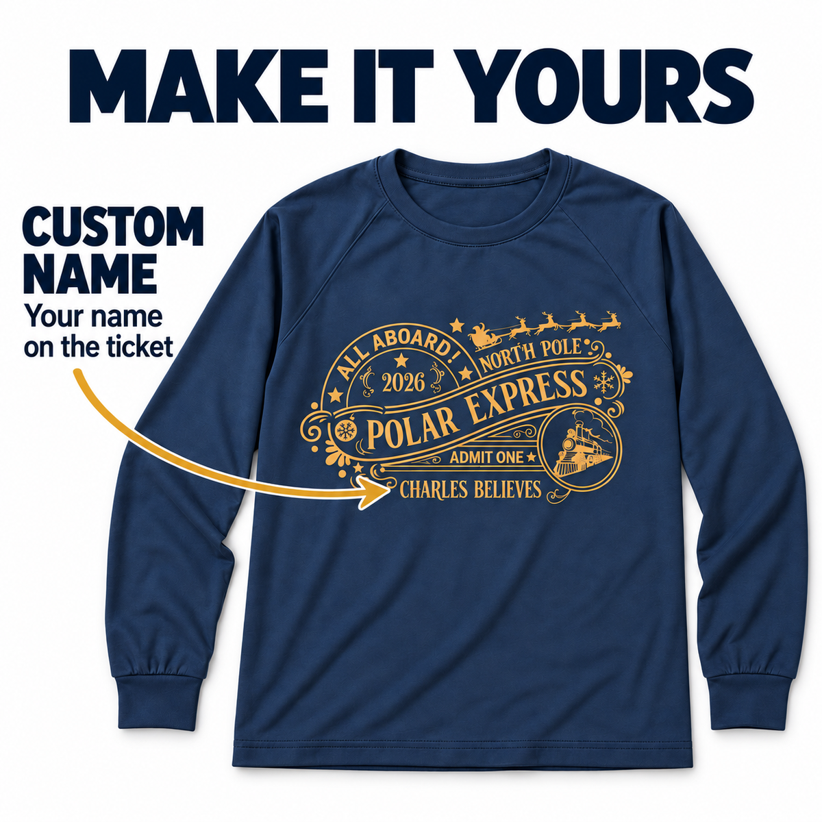 Personalized Polar Express Pajamas