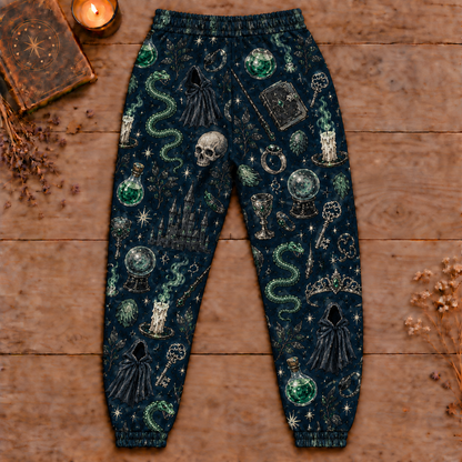 Voldermort Poison Jogger Pants, Gothic Wizard Fantasy Lounge Pants