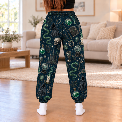 Voldermort Poison Jogger Pants, Gothic Wizard Fantasy Lounge Pants