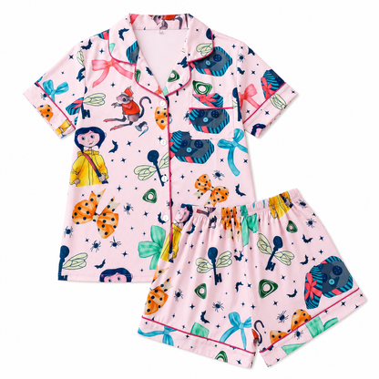 Coraline Blue Night Pajamas Set