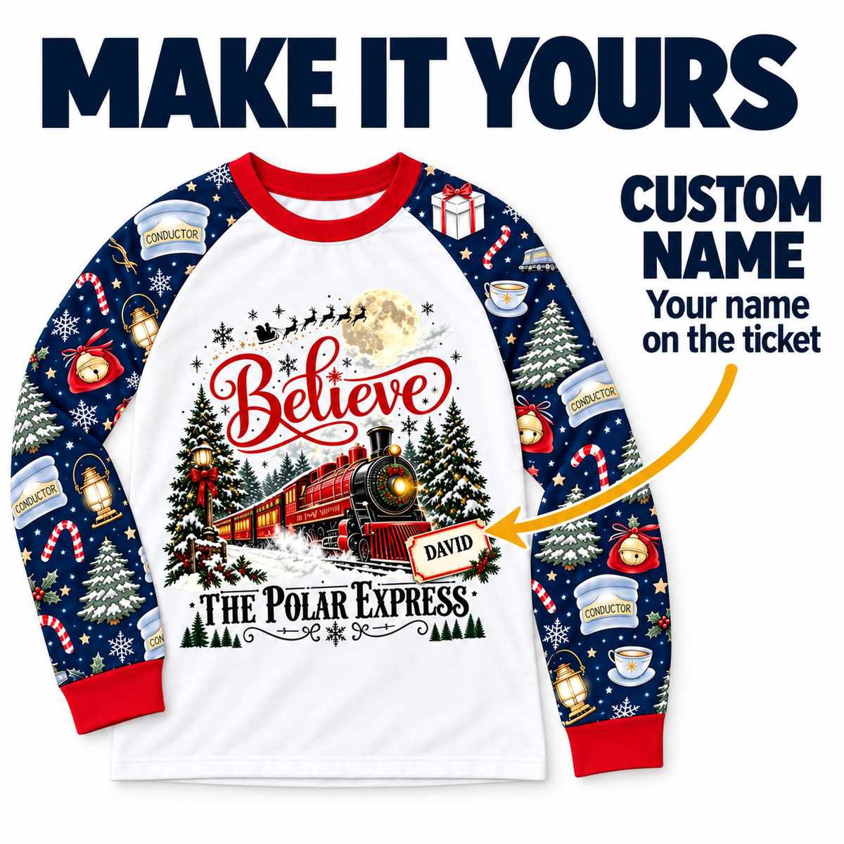Personalized Polar Express Pajamas