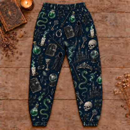 Voldermort Poison Jogger Pants, Gothic Wizard Fantasy Lounge Pants