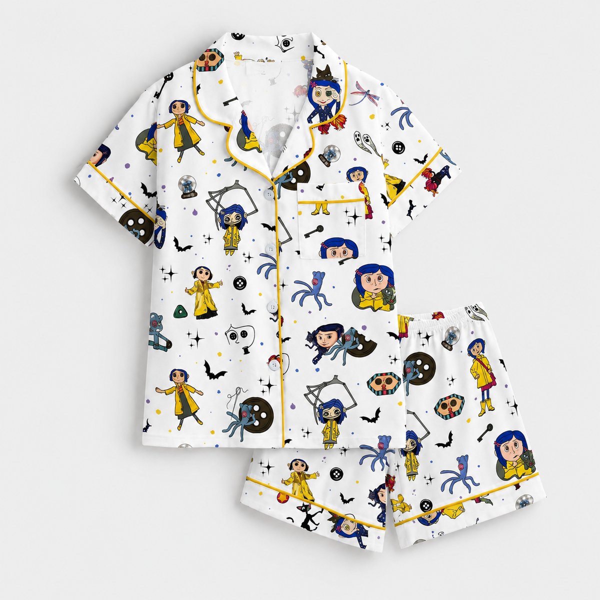 Coraline Inspired Pajama Set, Halloween Pajamas