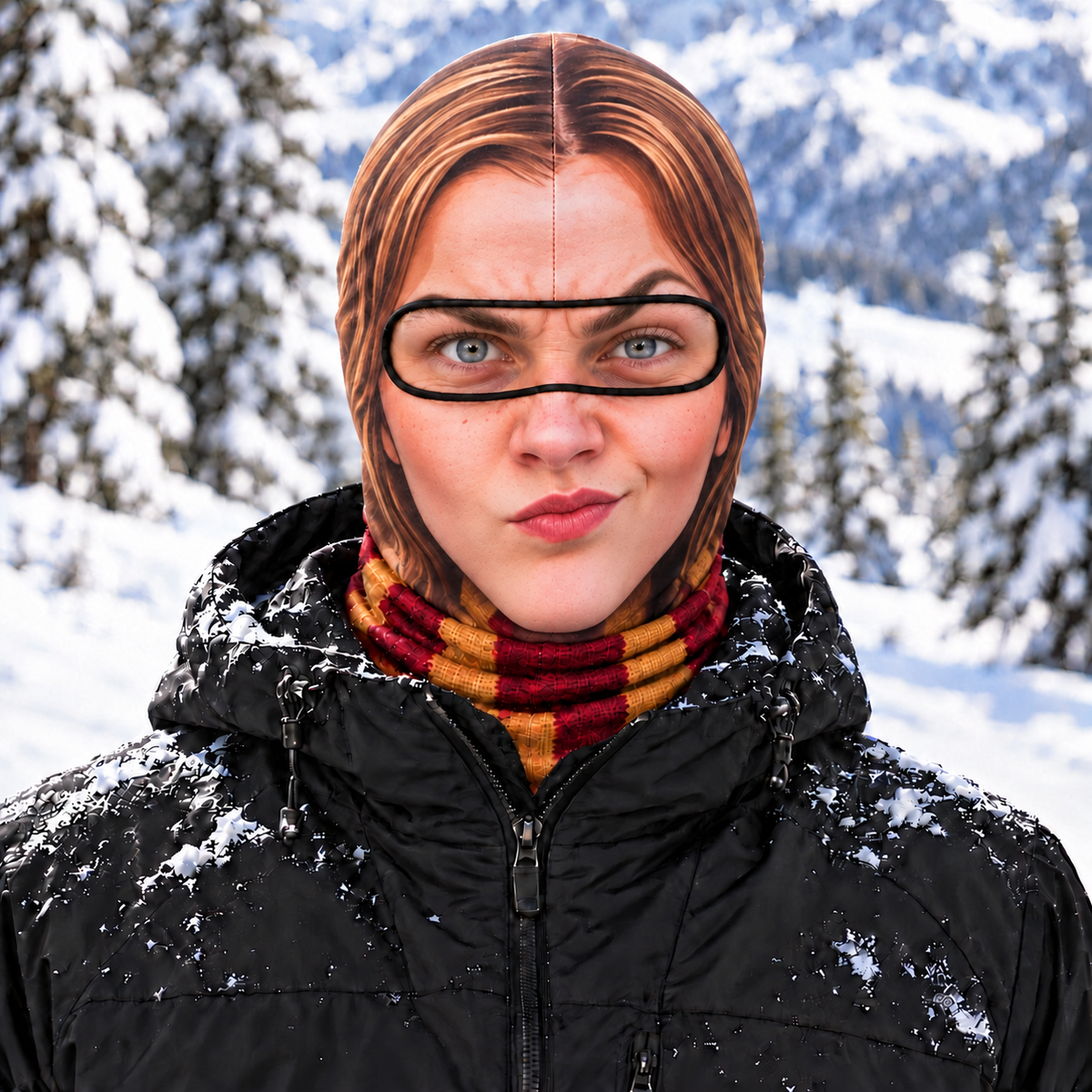 Funny Hermy Ski Mask, Winter Face Cover for Skiing and Snowboarding