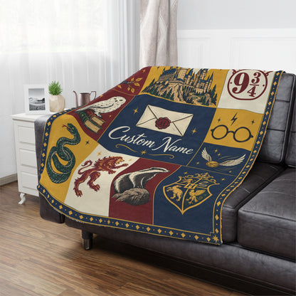 Personalization Wizard Blanket with Name