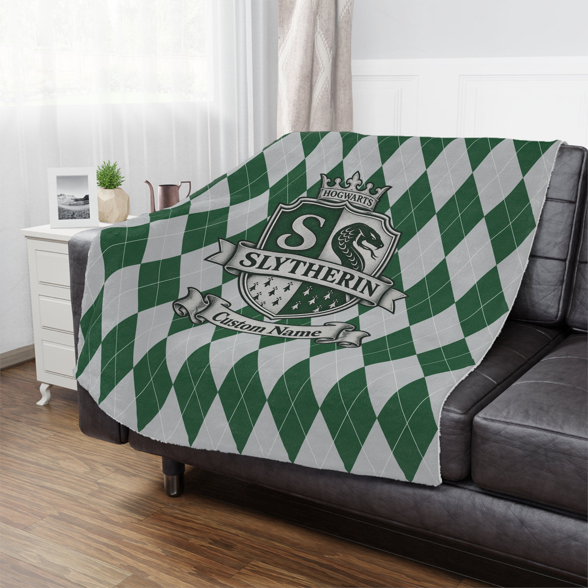 Personalized Wizard House Crests Blanket with Name