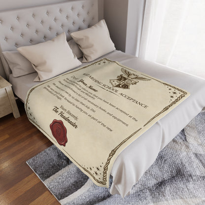 Personalized Wizard Acceptance Letter Blanket