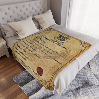 Personalized Wizard Acceptance Letter Throw Blanket