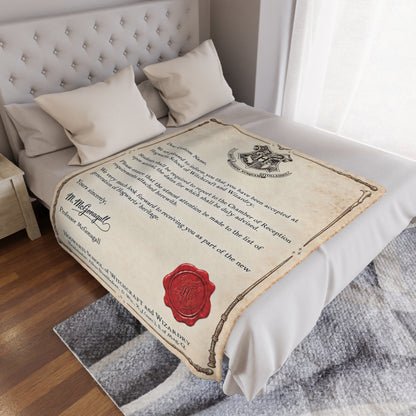 Personalized Wizard Acceptance Letter Blanket