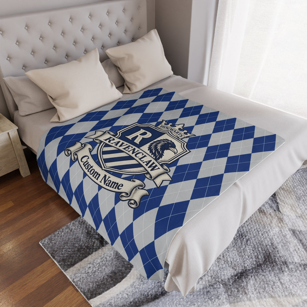 Personalized Wizard House Crests Blanket with Name