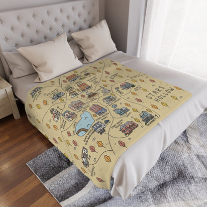 Stars Hollow Map Throw Blanket, Gilmore Girls Throw