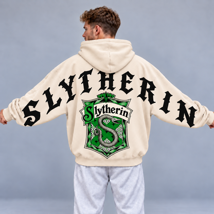Personalized Wizard House Hoodie, Custom Name Sweatshirt Snake Crest