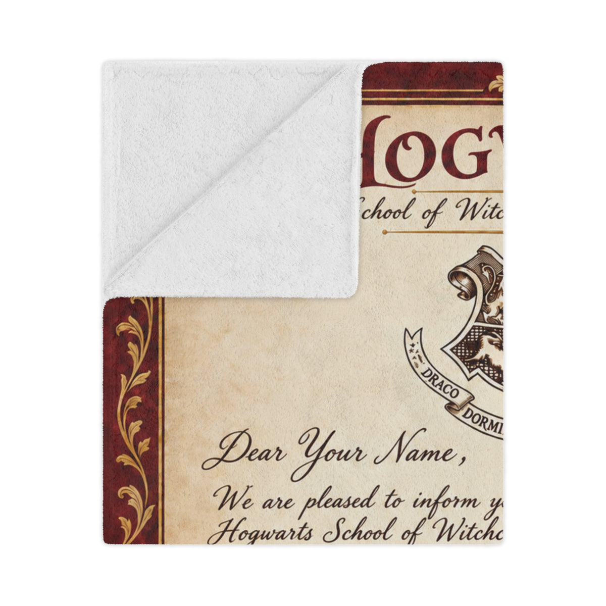 Personalized Wizard Acceptance Letter Blanket