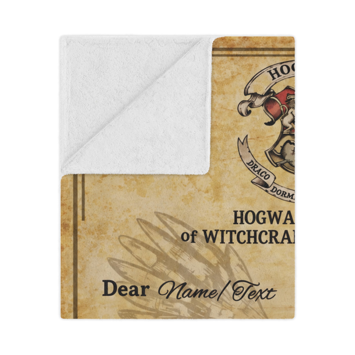 Personalized Wizard Acceptance Letter Throw Blanket