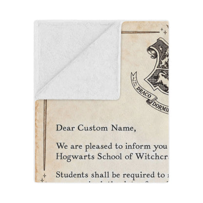 Personalized Wizard Acceptance Letter Blanket