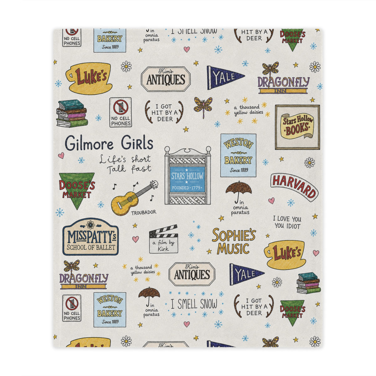 Stars Hollow Throw Blanket, Gilmore Girls Cozy Blanket