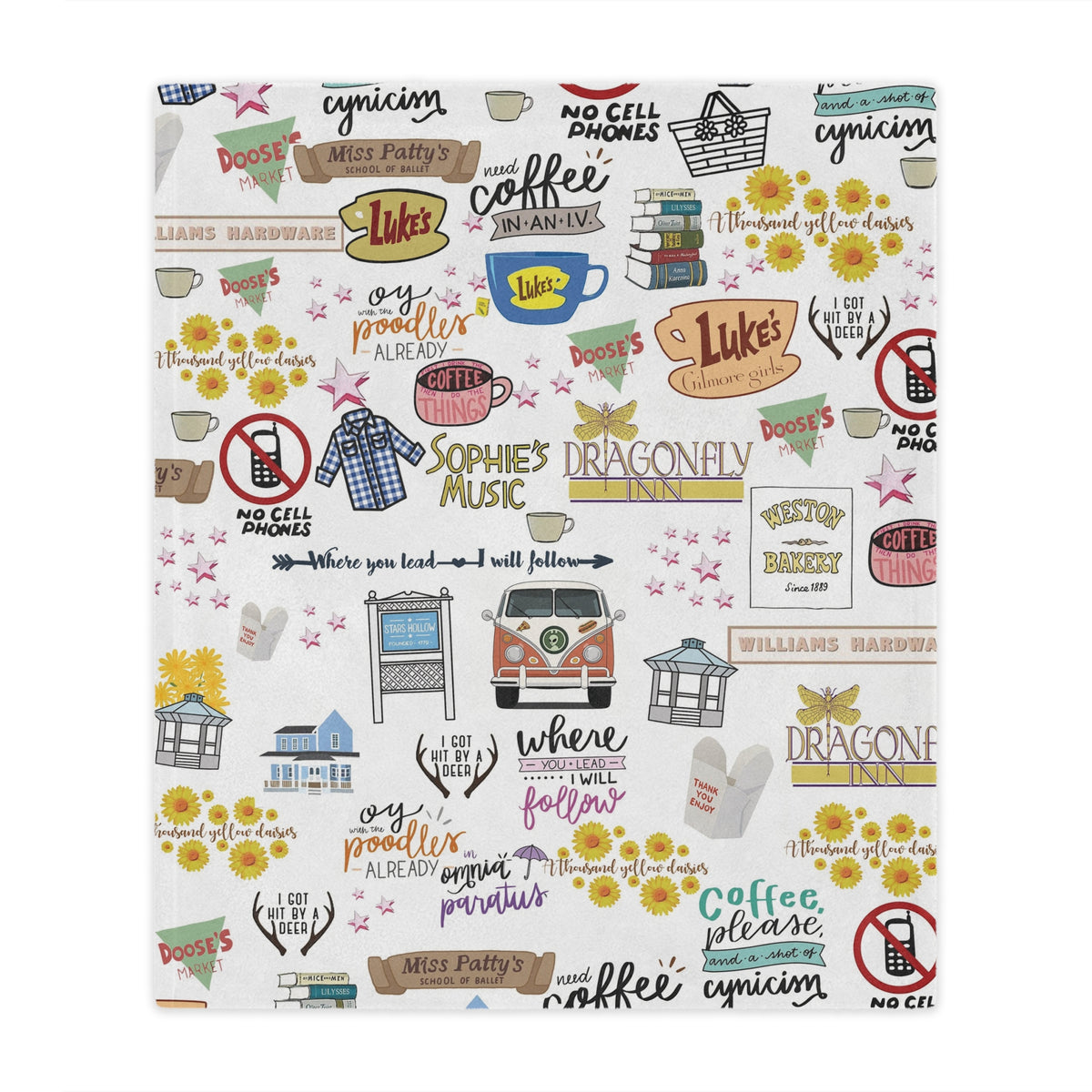 Stars Hollow Throw Blanket, Gilmore Girls Cozy Blanket