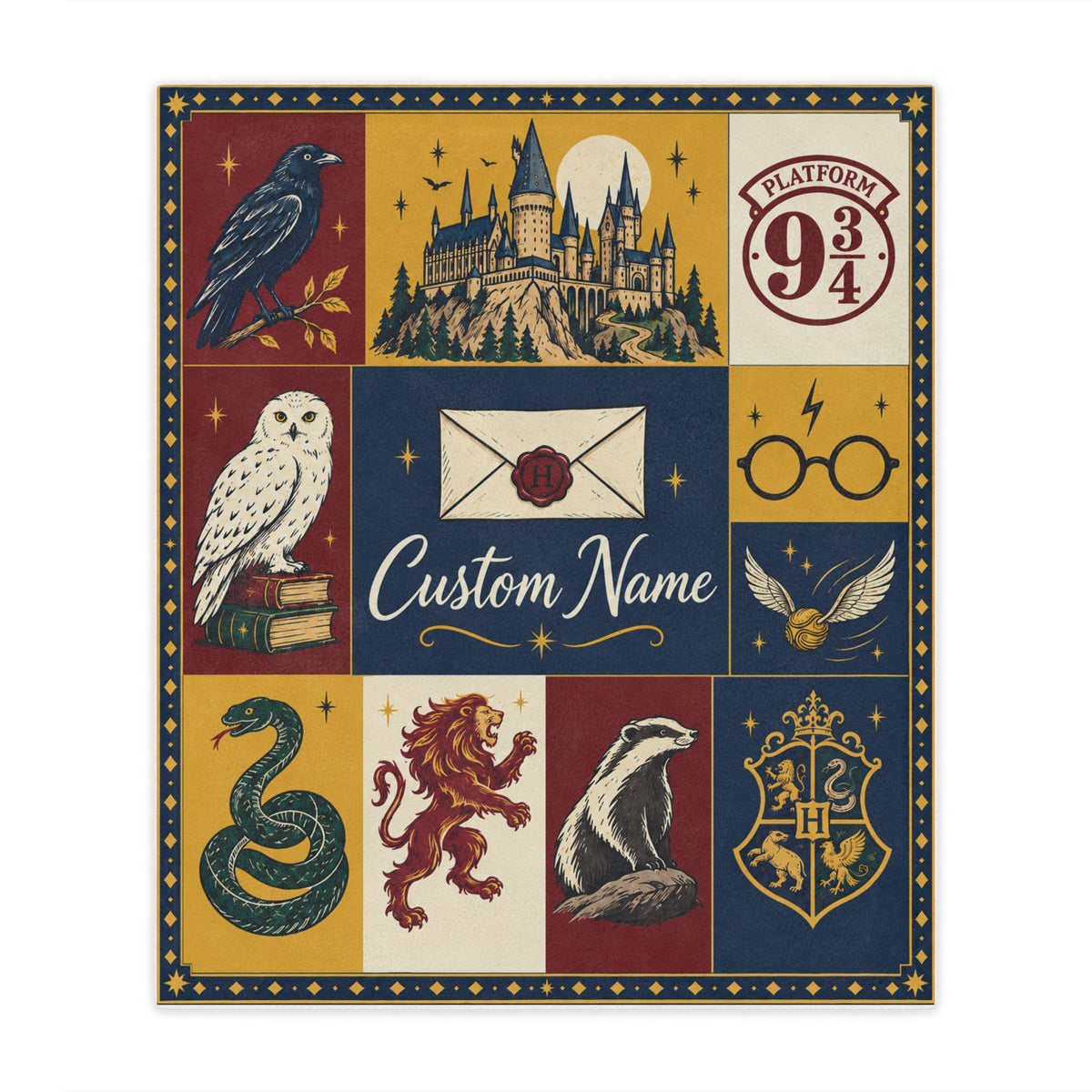Personalization Wizard Blanket with Name