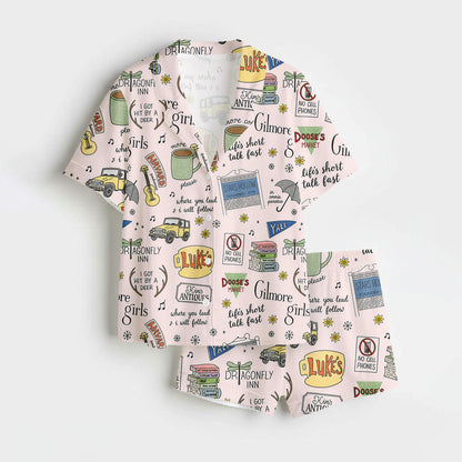 Gilmore Girls Pajamas Set, Women's Pajama Set in Stars Hollow