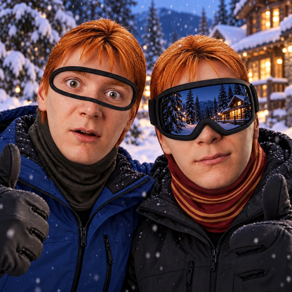 Funny Wizard School Ski Mask, Winter Face Cover for Skiing and Snowboarding