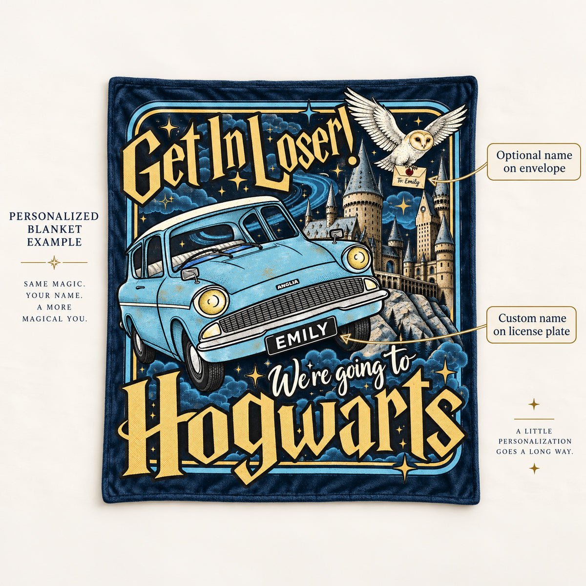 Personalized Wizard Blanket with Name