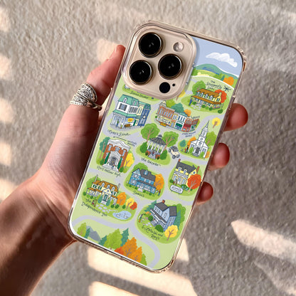 Gilmore Girls Phone Case, Stars Hollow Map MagSafe Phone Case