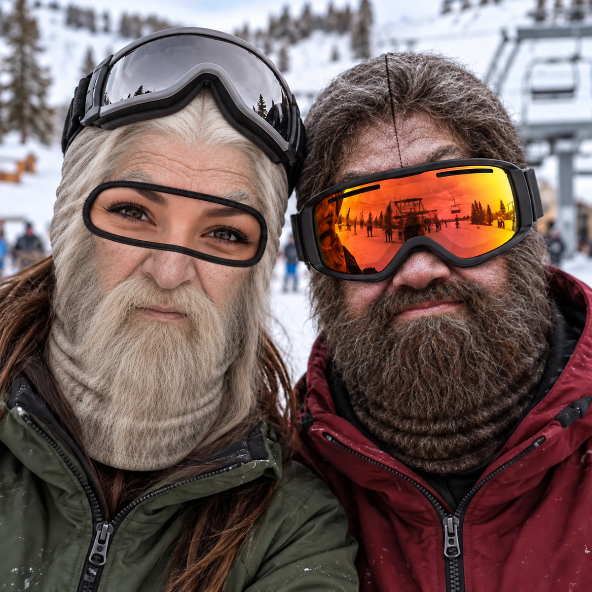 Funny Wizard School Ski Mask, Winter Face Cover for Skiing and Snowboarding