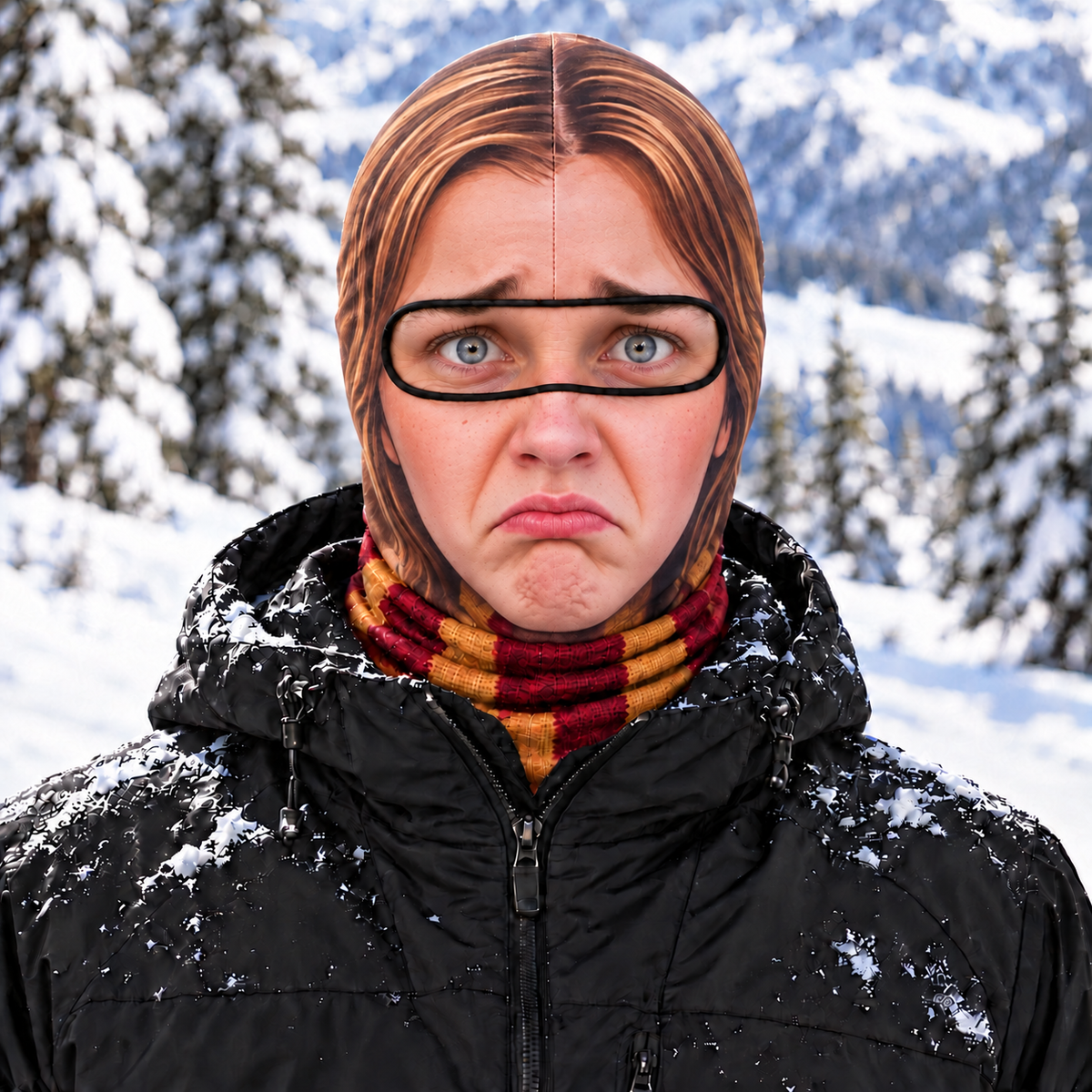 Funny Hermy Ski Mask, Winter Face Cover for Skiing and Snowboarding