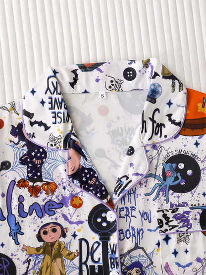 Coraline Blue Night Pajamas Set