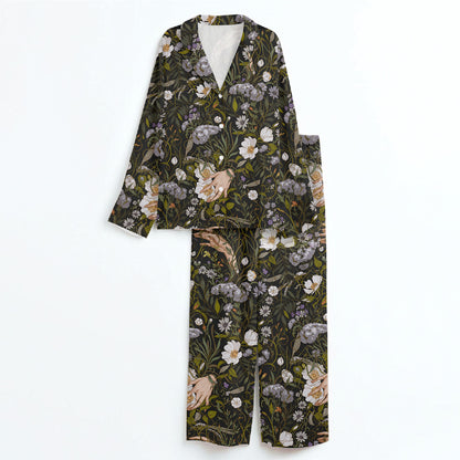 Dark Botanical Hands Pajama Set