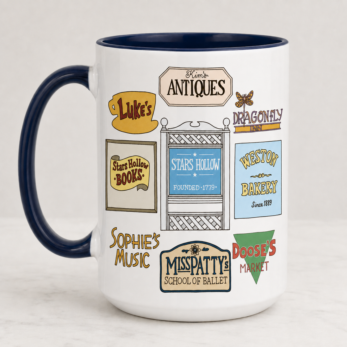 Gilmore Girls Accent Mug, Stars Hollow Ceramic Mug